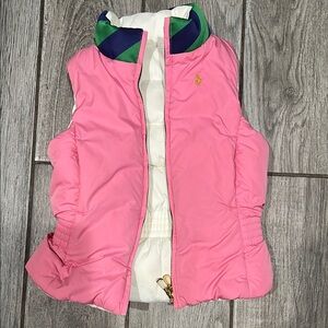 Ralph Lauren Pink and White Kids Vest